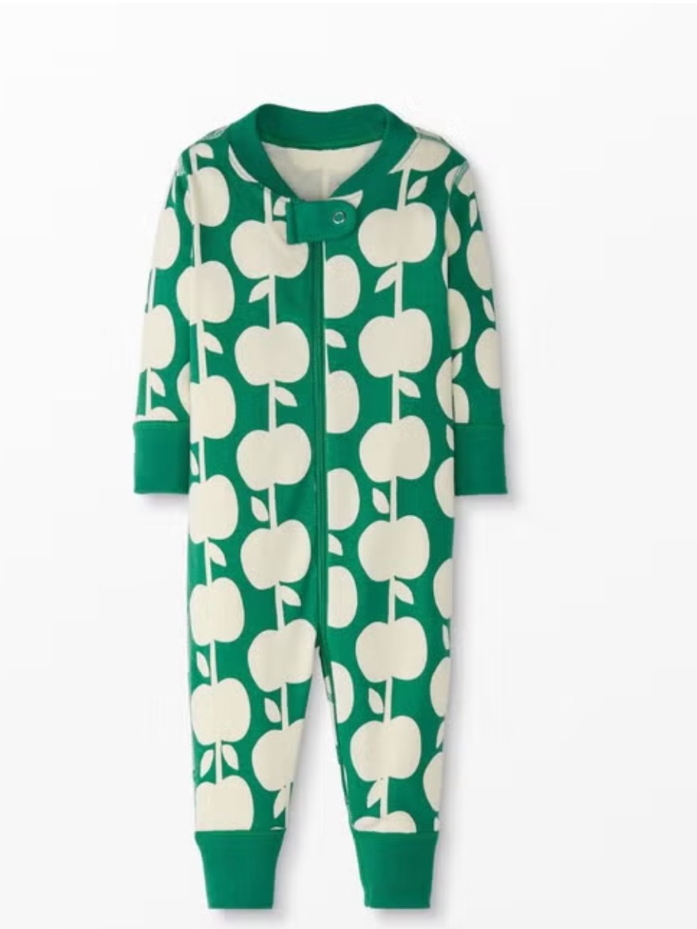 Hanna Andersson Green Apple orchard  Organic Cotton One-Piece